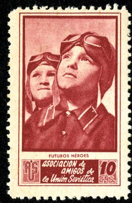 Spanish Civil War Stamp: Association of Friends of the Soviet Union
