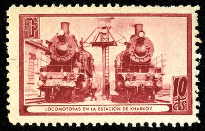Spanish Civil War Stamp: Association of Friends of the Soviet Union