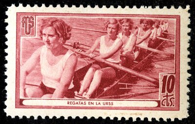Spanish Civil War Stamp: Association of Friends of the Soviet Union
