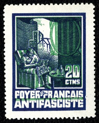 Spanish Civil War Stamp: Forum of French Antifascists