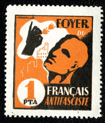 Spanish Civil War Stamp: Forum of French Antifascists